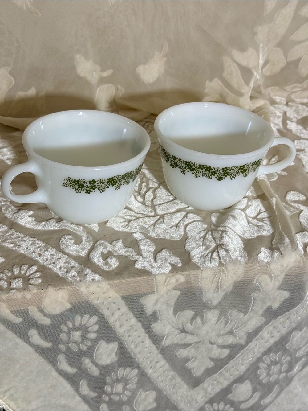 Vintage Pair of Crazy Daisy Mugs